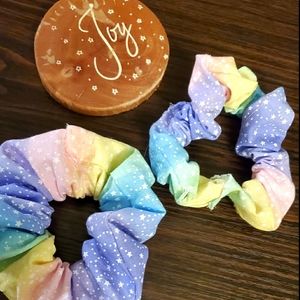 Rainbow Pastel Scrunchies
